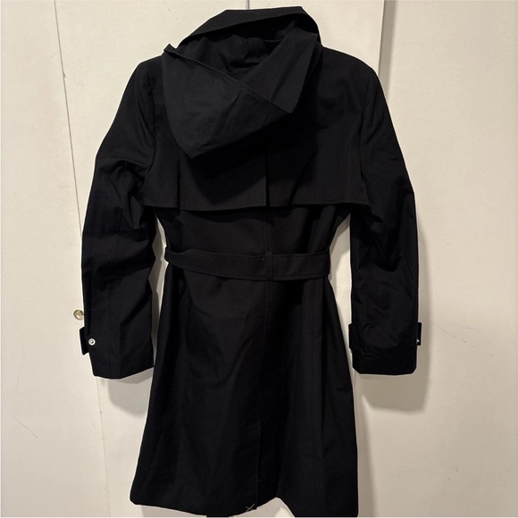 NWT J.Crew New Icon Trench Coat Black Hooded Hood Belt Jacket - Picture 5 of 9